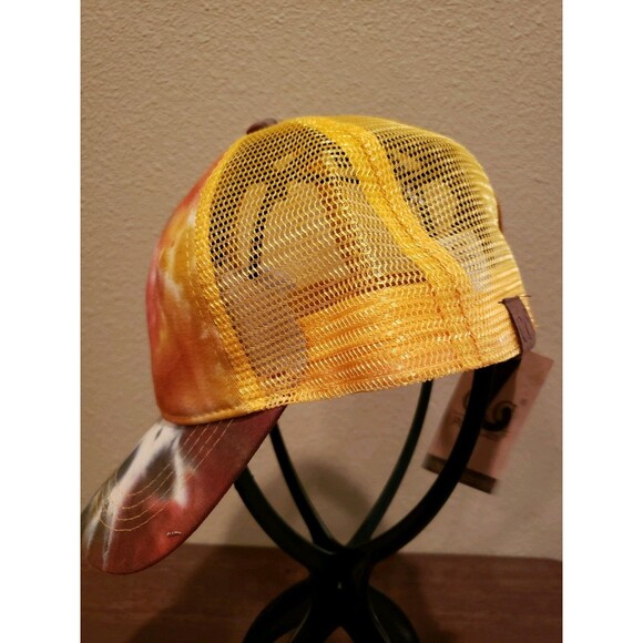 CC Tie Dyed High Bun Ponytail Hat Mustard Color SUPER CUTE Spring Hat - Picture 10 of 12